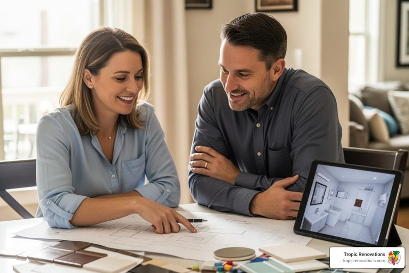 Modern walk-in shower